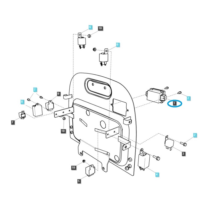 fusibles - Caja de fusibles / Tractor TRG750 / LS / n.º 40007033