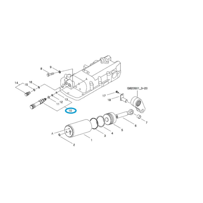 ventily - Sestava regulačního ventilu poklesu / TRG826 / Traktor LS / Č. 40008059