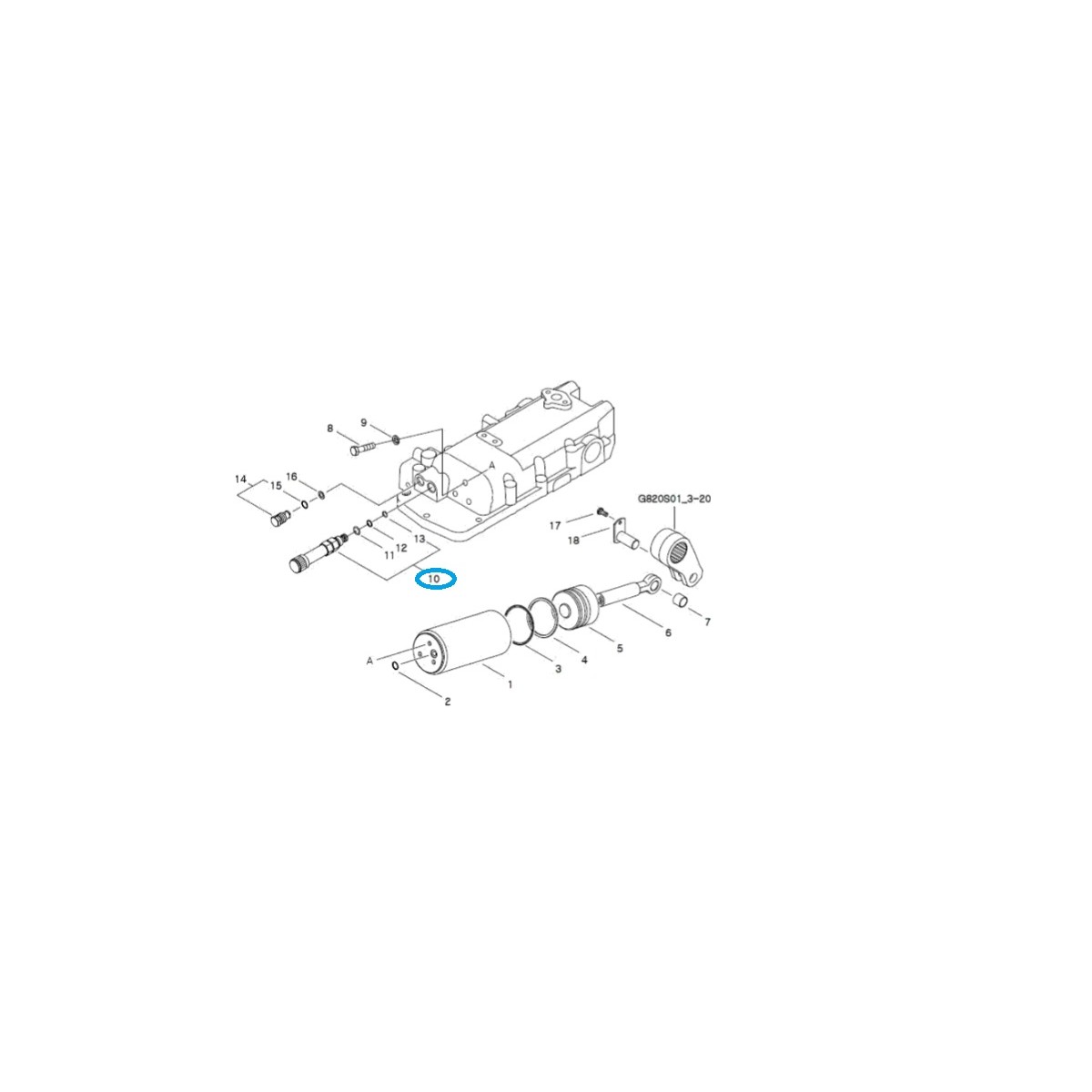 Zespół zaworu regulacji opadania  / TRG826 / LS Tractor / nr 40008059