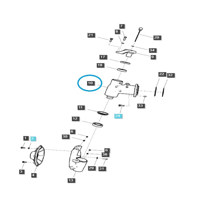 řídící systém - Skříň koncového převodu, kloub řízení - pravý / TRG400 / Traktor LS 40404470