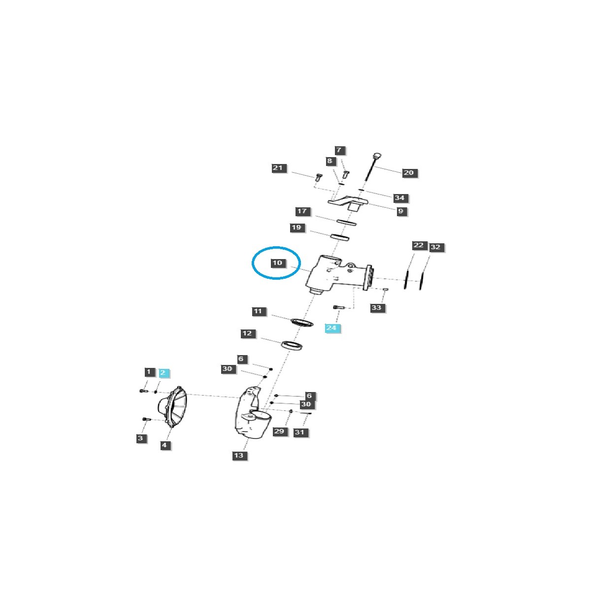 Final drive housing, steering knuckle - right / TRG400 / LS Tractor 40404470