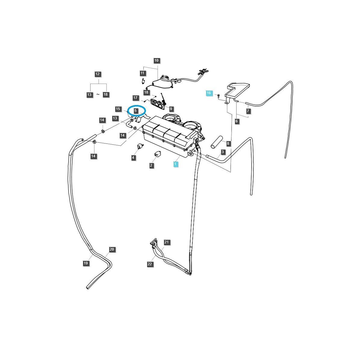 Klimaanlagenventil / TRG865 / LS Traktor / 40007654