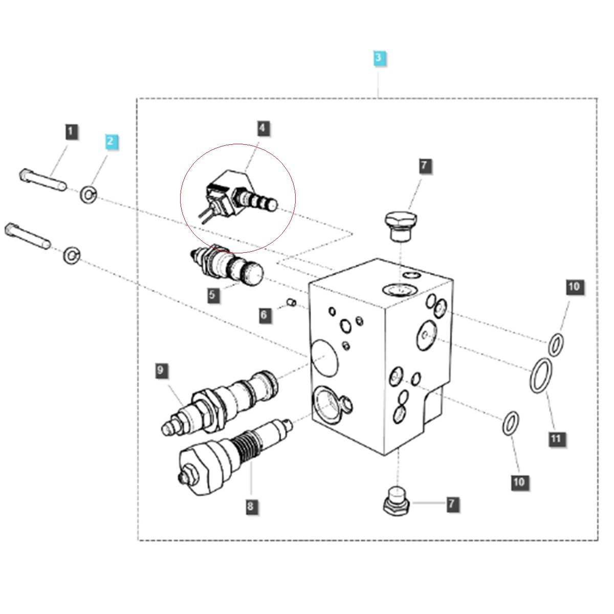 Électrovanne hydraulique A1822022 / 12V / TRG822 / 40007971