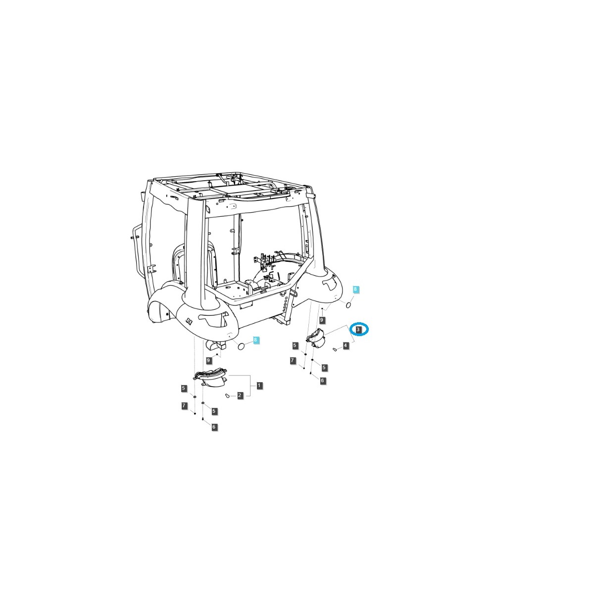 Rückleuchte rechts / TRG760 / LS Traktor / MT5 / 40314947