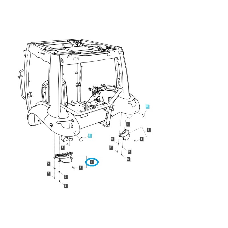 teile fur ls - Rückleuchte links / TRG760 / LS Traktor / MT5 / 40314946