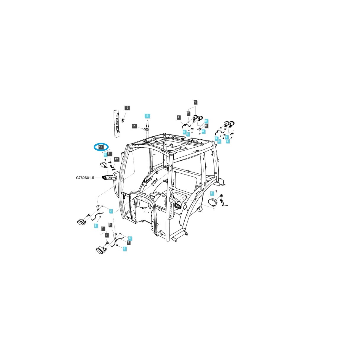 Bočné / zadné pracovné svetlo / LS XP / LS MT5 / LS MT7 / 40321744