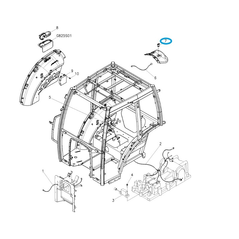 commutateurs - Bouton de commande EHL / interrupteur / TRG750 / Tracteur LS / n° 40182201