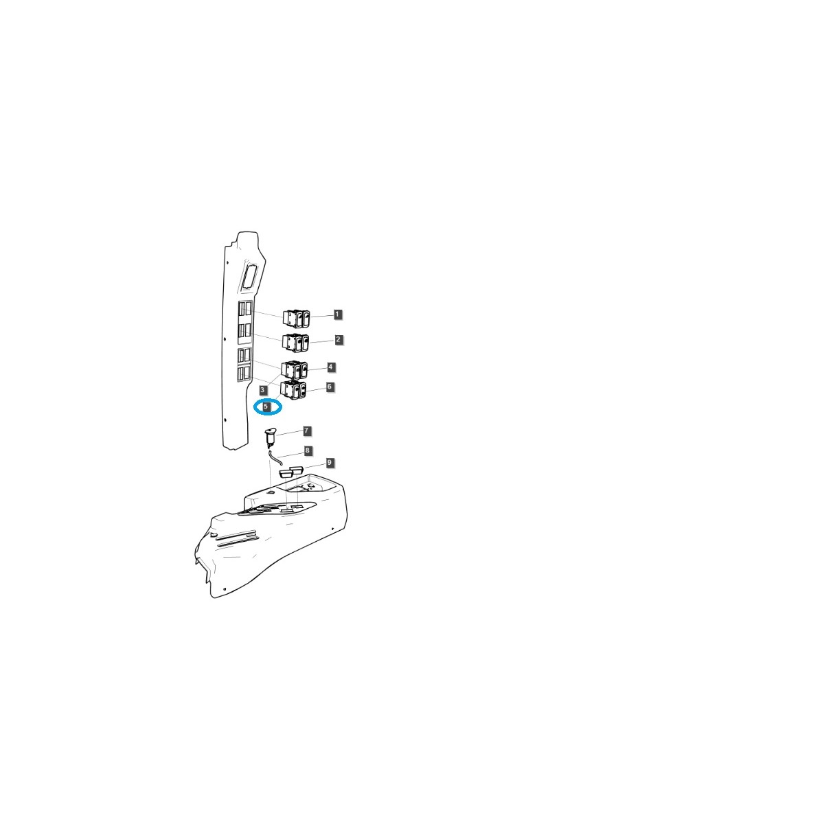 Interruptor ESC / TRG750 / Tractor LS / N.° 40308085