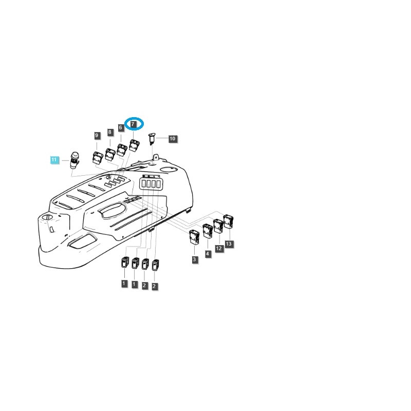 schalter - ESC-Taste / Schalter / TRG750 / LS Traktor / Nr. 40308086
