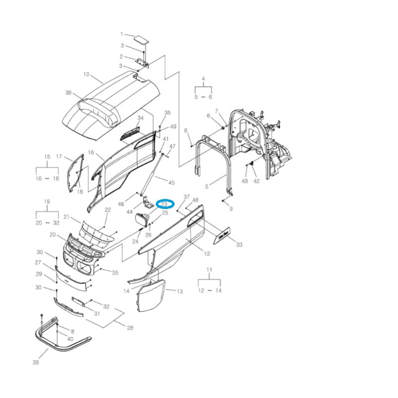 lampy - Světlomet / TRG760 / 40007001 / Traktor LS / A1760044 / 40215236