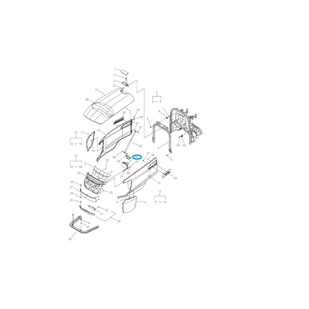 Scheinwerfer / TRG760 / 40007001 / LS Traktor / A1760044 / 40215236