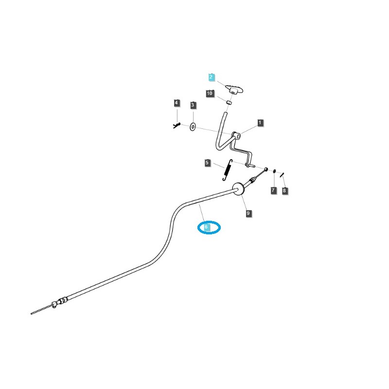 linki gazu - Linka gazu nożnego / nr 40007925 / LS Tractor