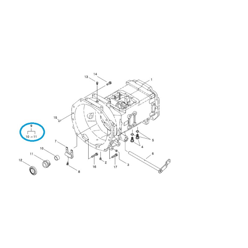 todos los productos  - Cubo del cojinete del embrague A1250095 / TRG250 / Tractor LS / 40009833
