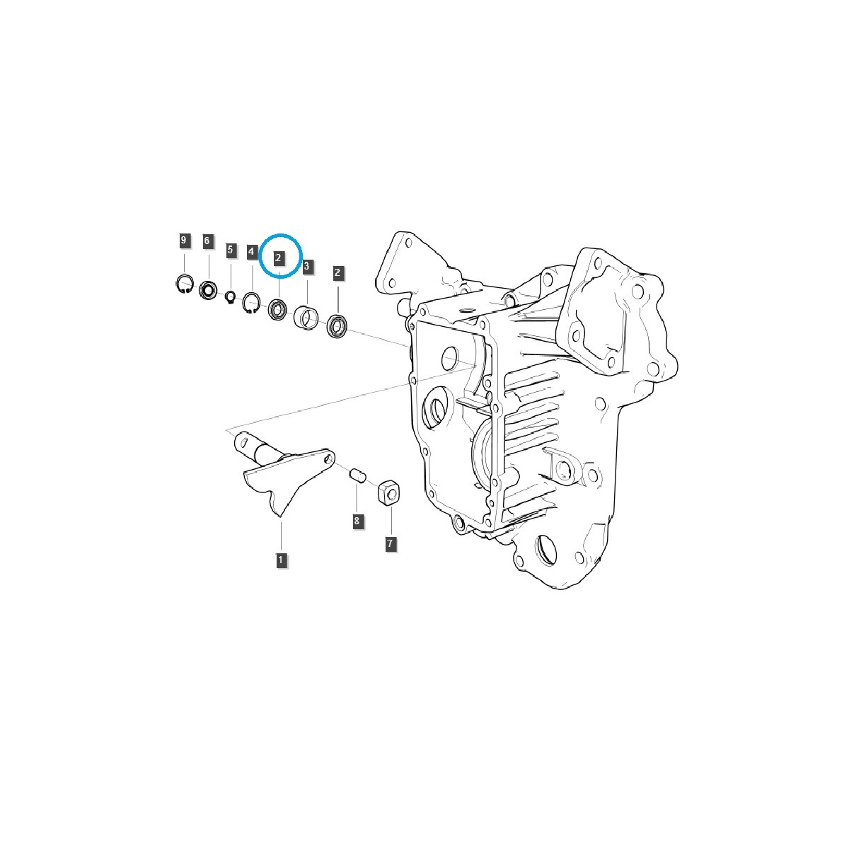 Łożysko wałka dźwigni HST / LS MT1.25 / BEARING-BALL-A0869020 / 40341804