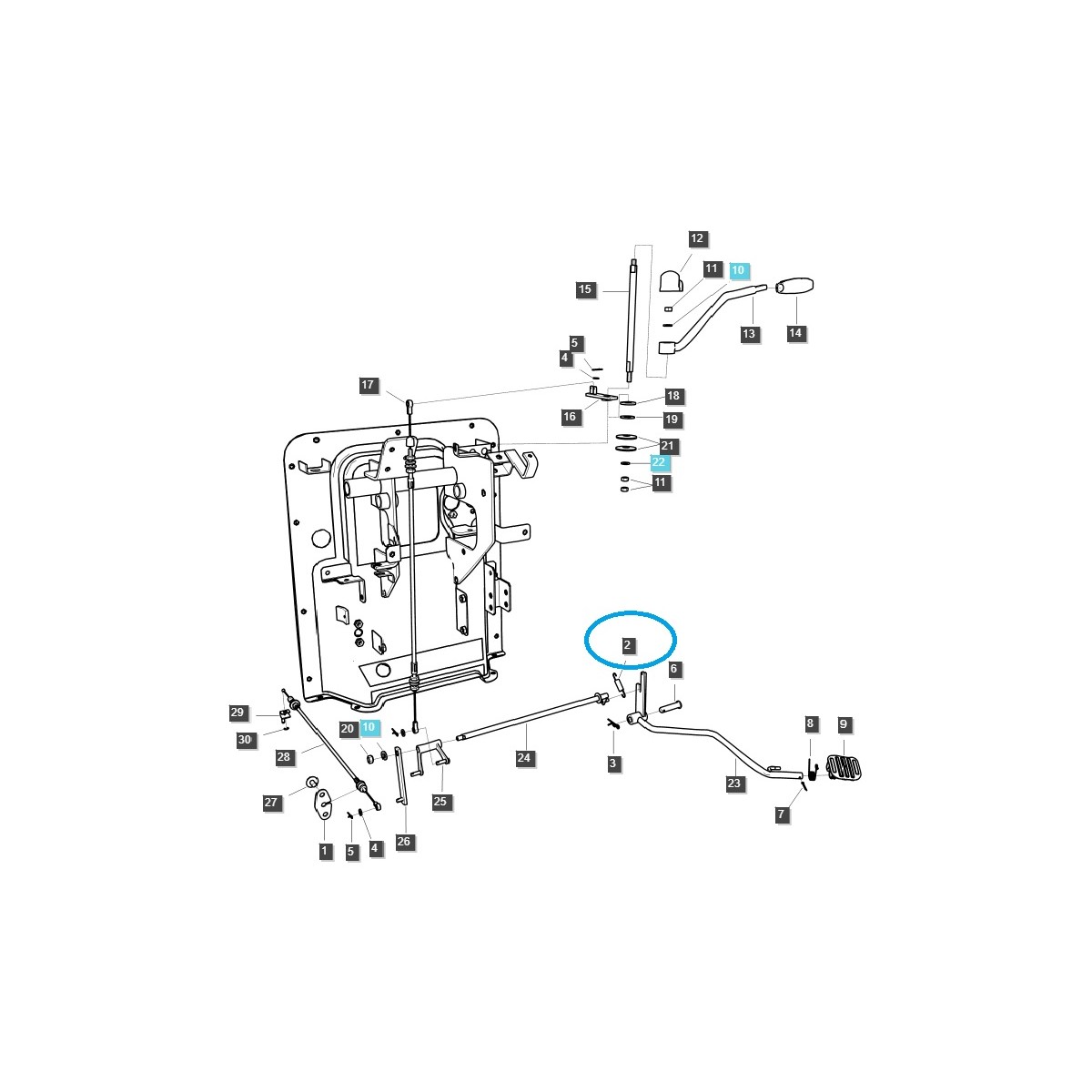 Gaspedalfeder A1100090 / TRG100 / LS Traktor / 40011937