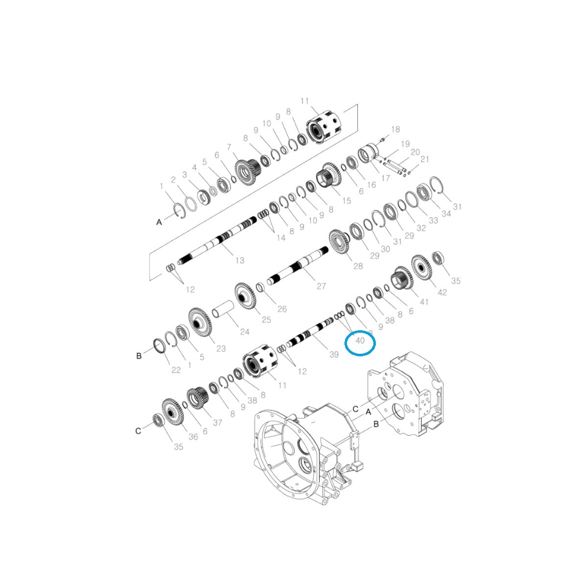 Zapfwellendichtung A1281229 / 25,14 x 2,5 mm / TRG281 / LS Traktor / 40012098