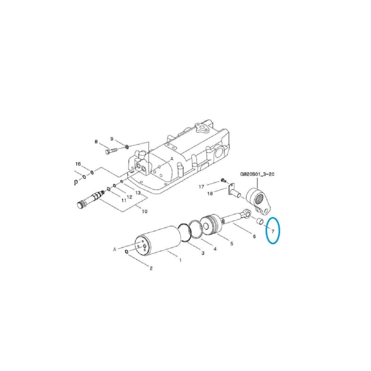 Gleitbuchse 25 x 22 x 20 mm / LS Traktor / 40010006