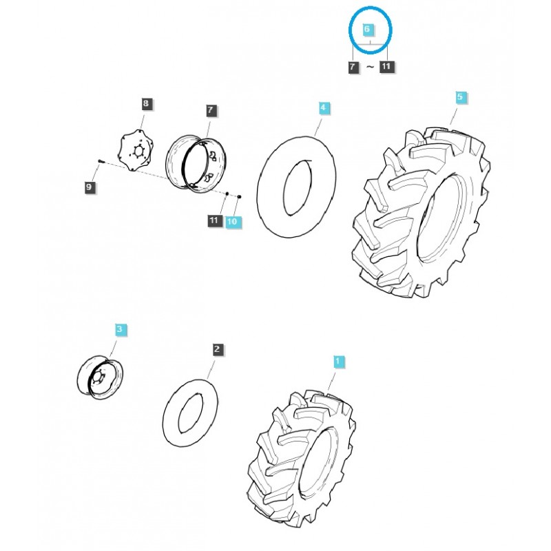 felgen - Felga W10 X 24 / TRG490 / LS Traktor / 40408202