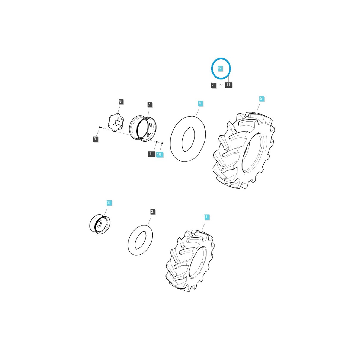 Tractor Felga W10 X 24 / TRG490 / LS / 40408202