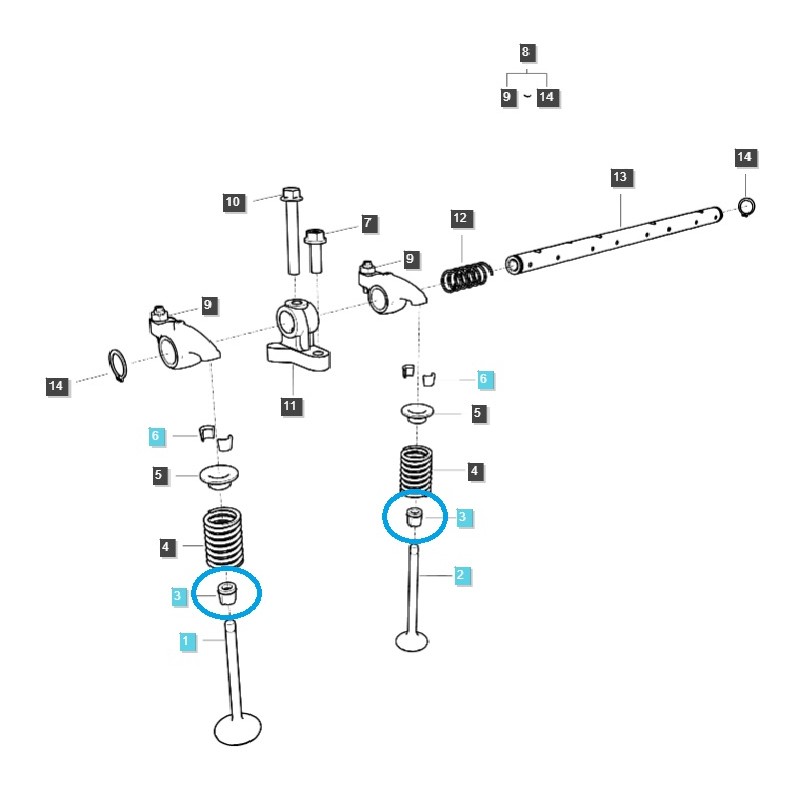 diely pre ls - Tesnenie hlavy ventilov Q1210015 / LS Tractor / 40007384