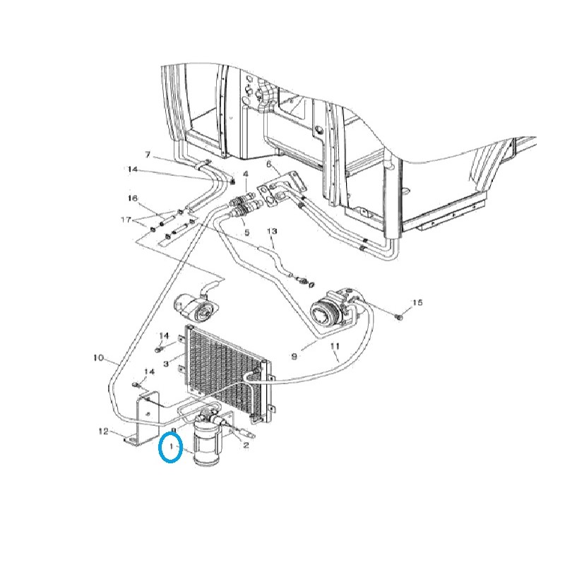 pièces pour ls - Sécheur de climatisation A1865151 / TRG865 / Tracteur LS / 40007791