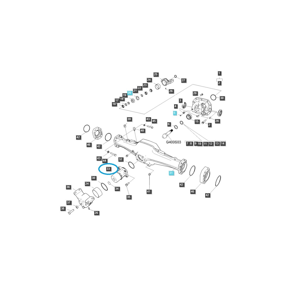 Konzola prednej nápravy / TRG400 / Traktor LS / 40009392