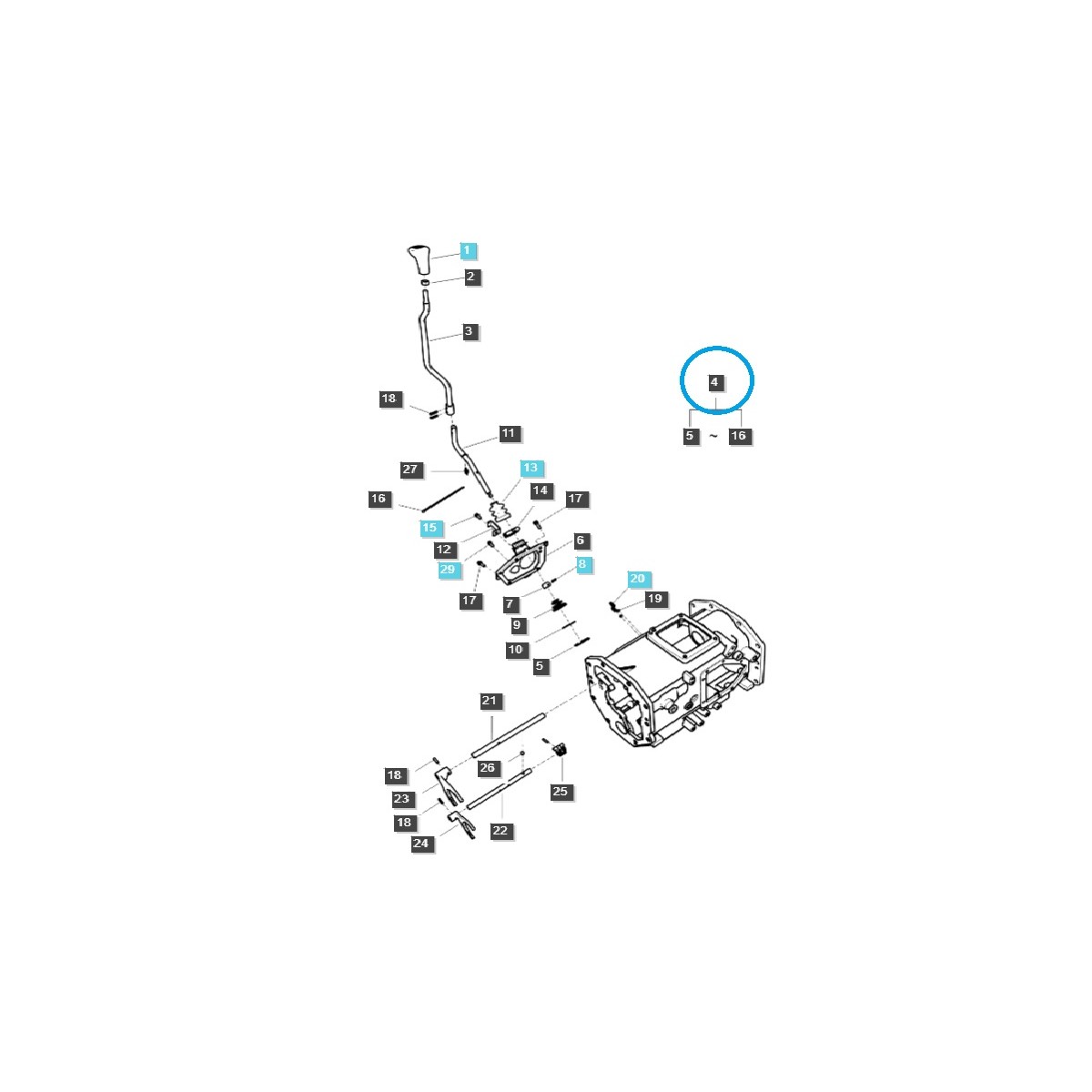 Řadicí mechanismus G292 / A1292271 / Traktor LS / 40032418