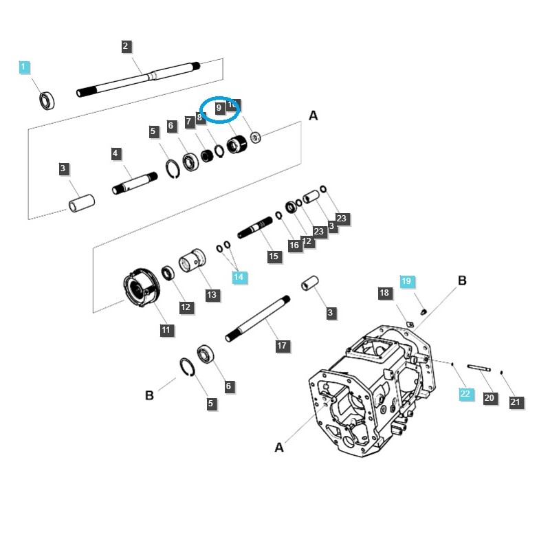 piasty  - Piasta sprzęgła PTO/WOM A1287333 / TRG287 / LS Tractor / 40010105