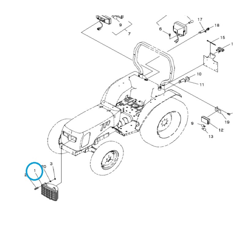 lampen - Scheinwerfer A1760059 / TRG760 / LS Traktor / 40007127