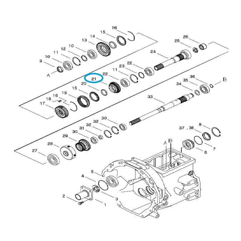 übertragung - Rückwärtsgang / DRV-TRG281 / A1281462 / LS Traktor / 40009214