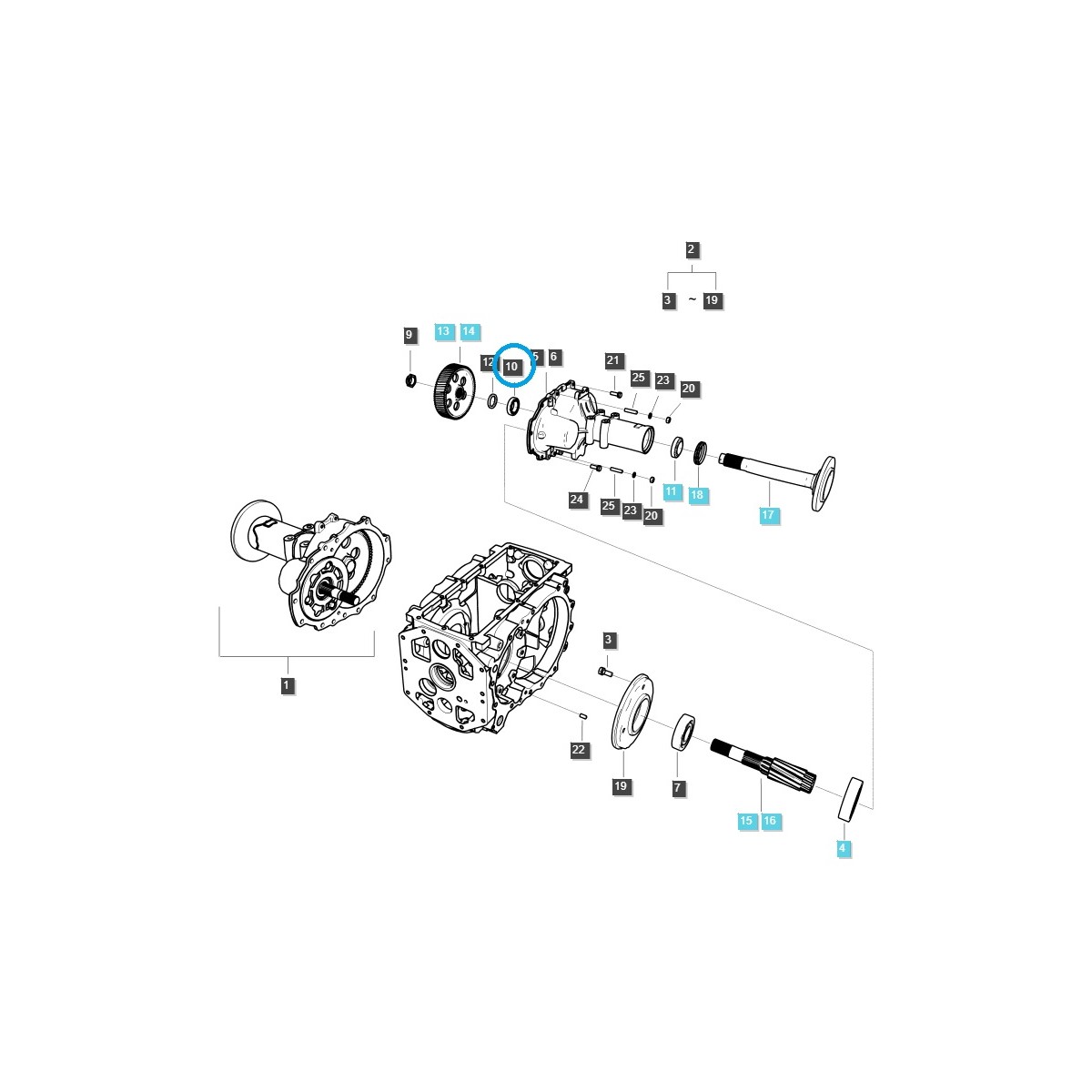 lager - Kegelrollenlager 3A1970036 / TRG970 / LS Traktor / 40012984