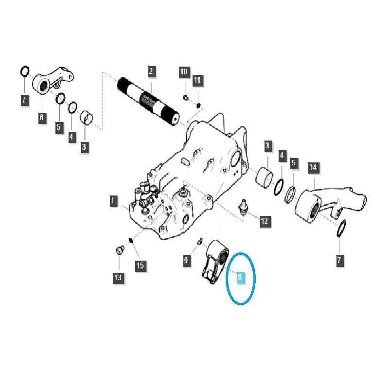 zdvihnite ramená - Trojbodové zdvíhacie rameno / 34T / Traktor LS / 40221447