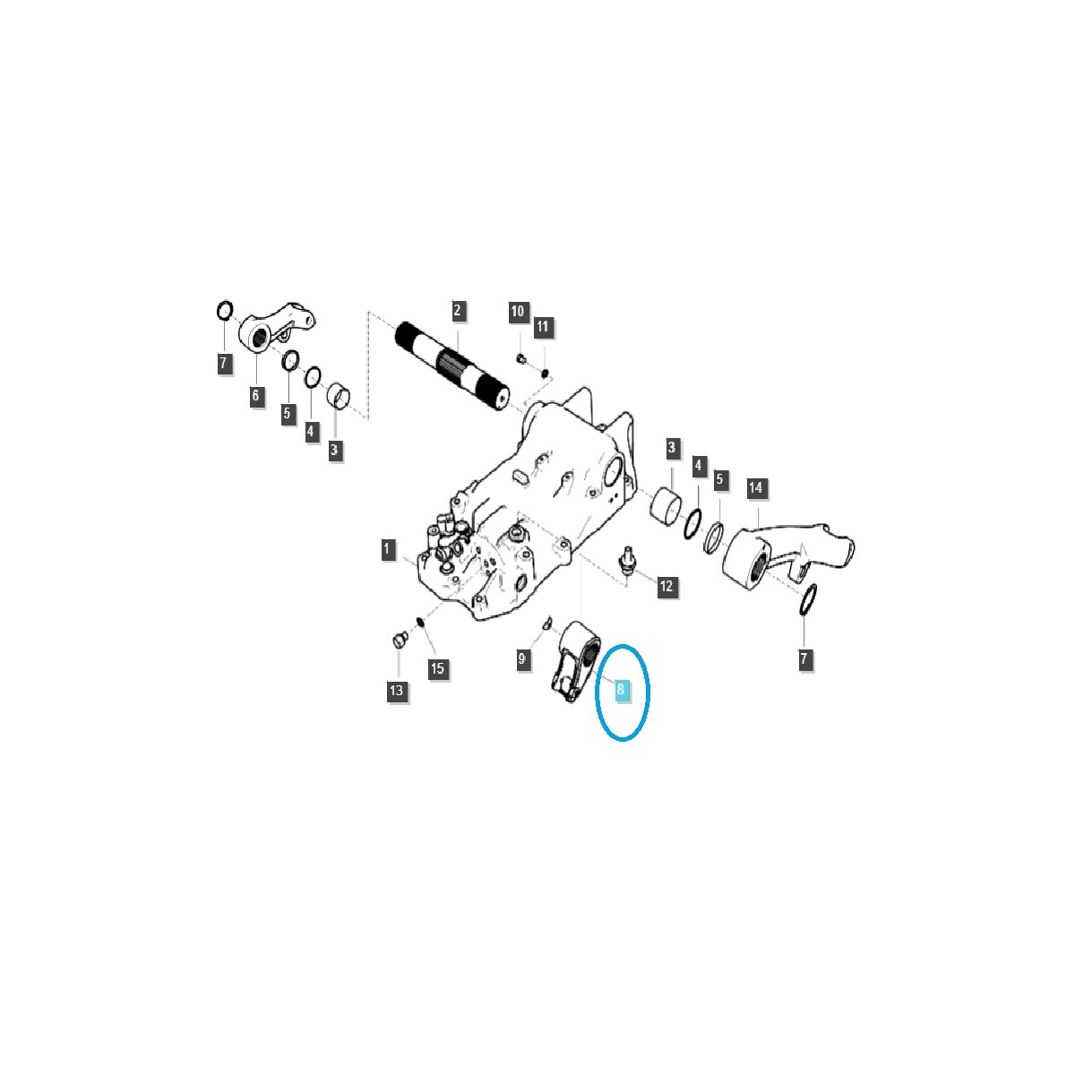 Tříbodové závěsné rameno / 34T / Traktor LS / 40221447