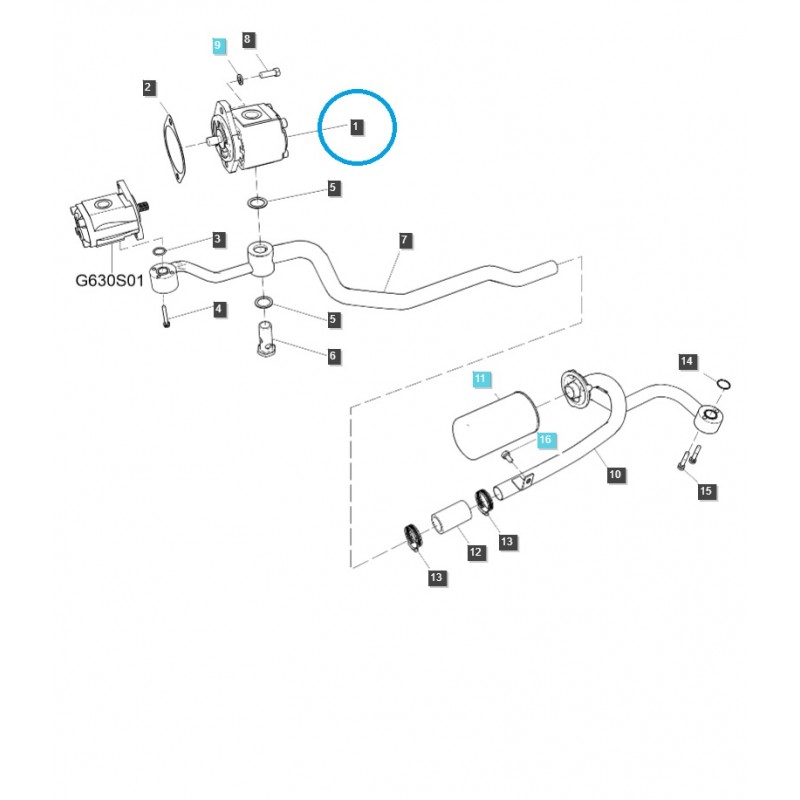 hydraulic pumps - Hydraulic pump / TRG823 / LS Tractor / 40007564