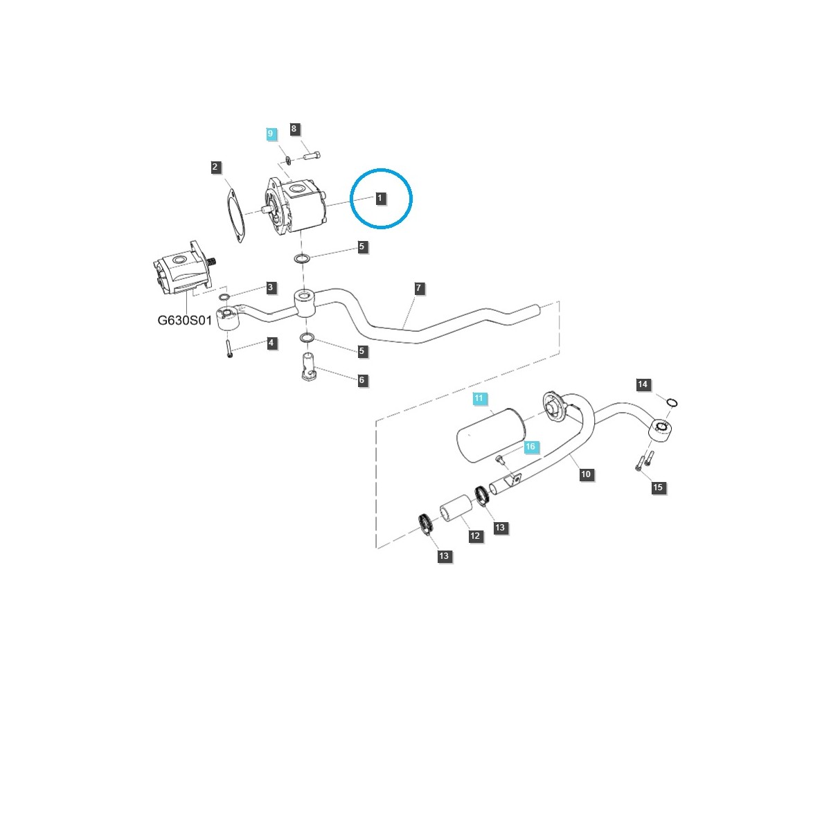 Hydraulic pump / TRG823 / LS Tractor / 40007564