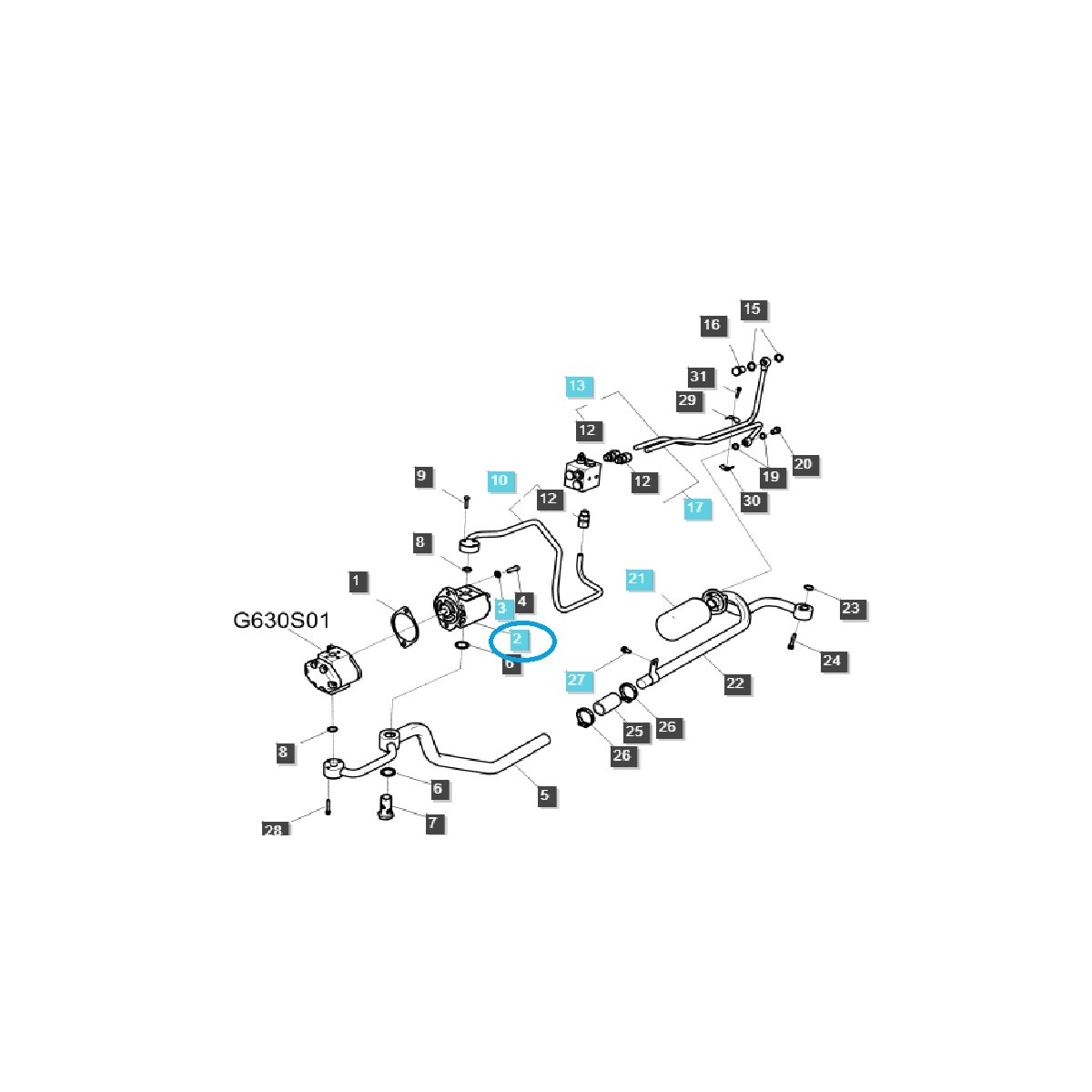 Hydraulische Hauptpumpe A1823533 / TRG823 / LS Traktor / 40007565