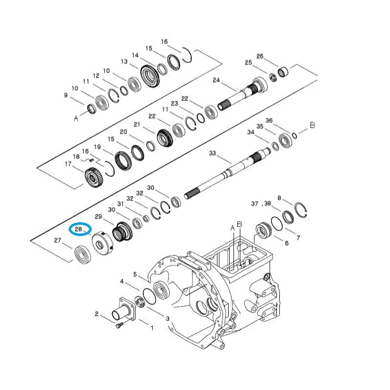 pièces pour ls - Embrayage d'arbre de prise de force / LS TR-N / A1287273 / 40007684