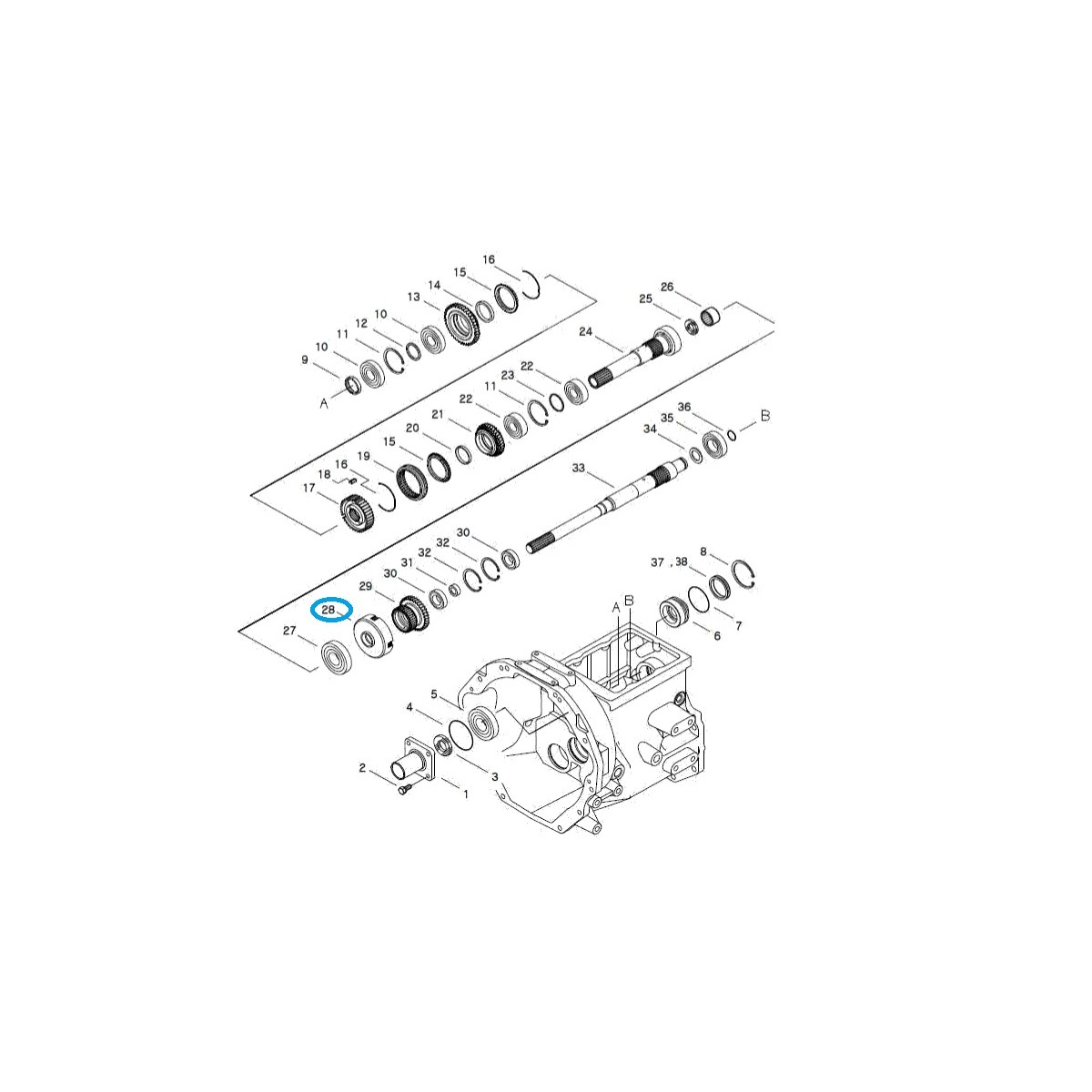 PTO shaft clutch / LS TR-N / A1287273 / 40007684