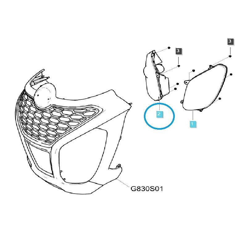 lamps - Headlamp - right / TRG760 / LS MT5.68, LS MT5.73 / 40351741