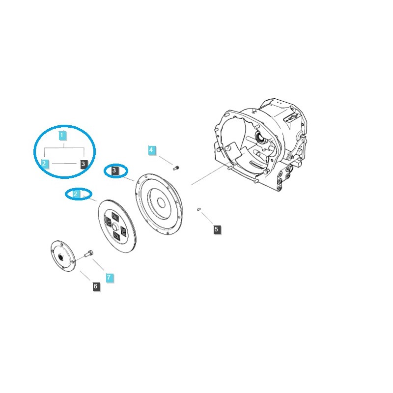 embrayages complets - Embrayage complet / TRG250 / LS Tracteur n° 40007862 / A1250111
