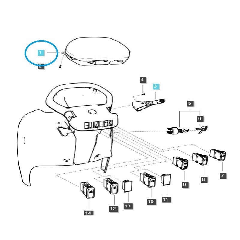 pièces pour ls - Tableau de bord / TRG750 / Tracteur LS / 40389679