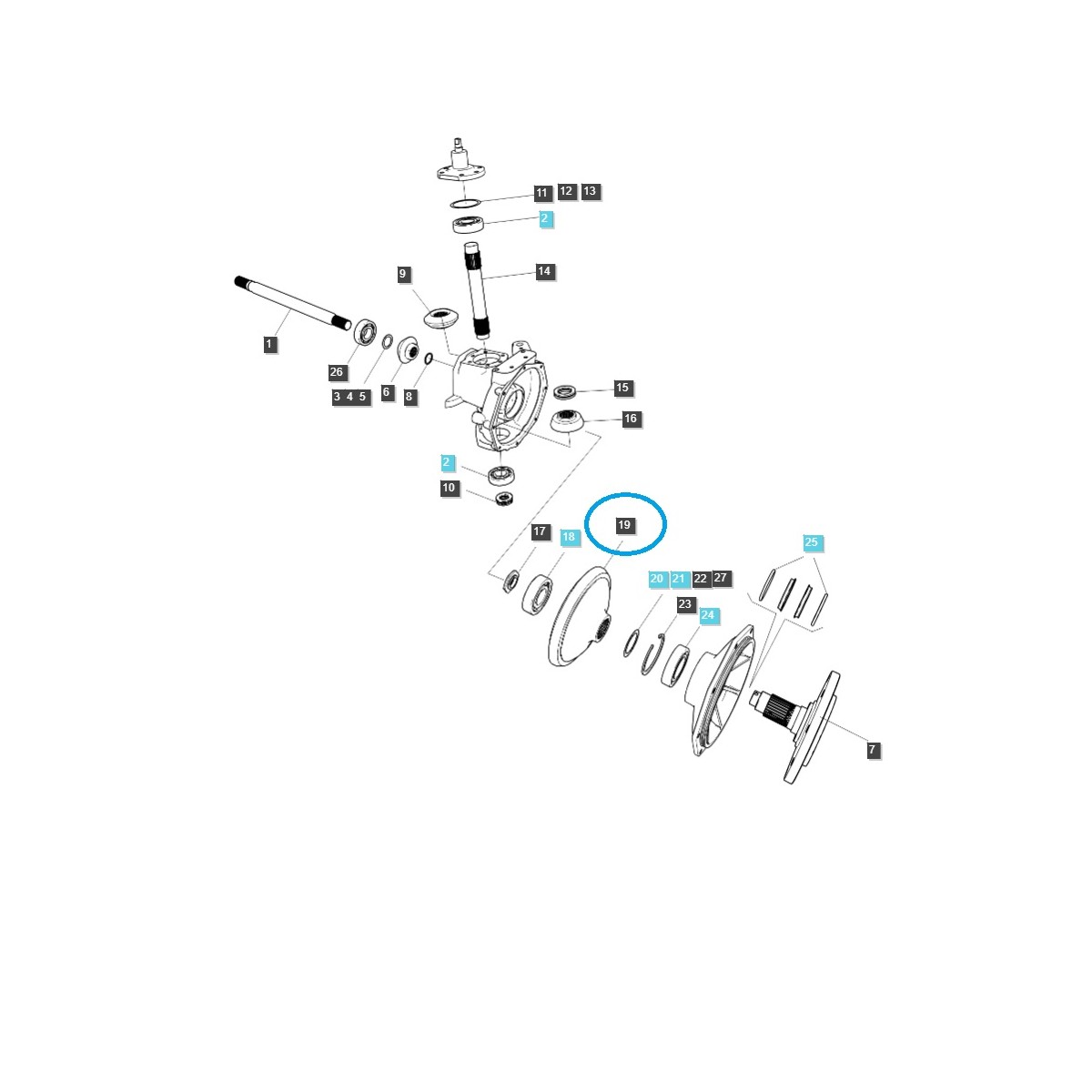 Koncové prevodové koleso A1400218 / TRG400 / LS Tractor / 40036075