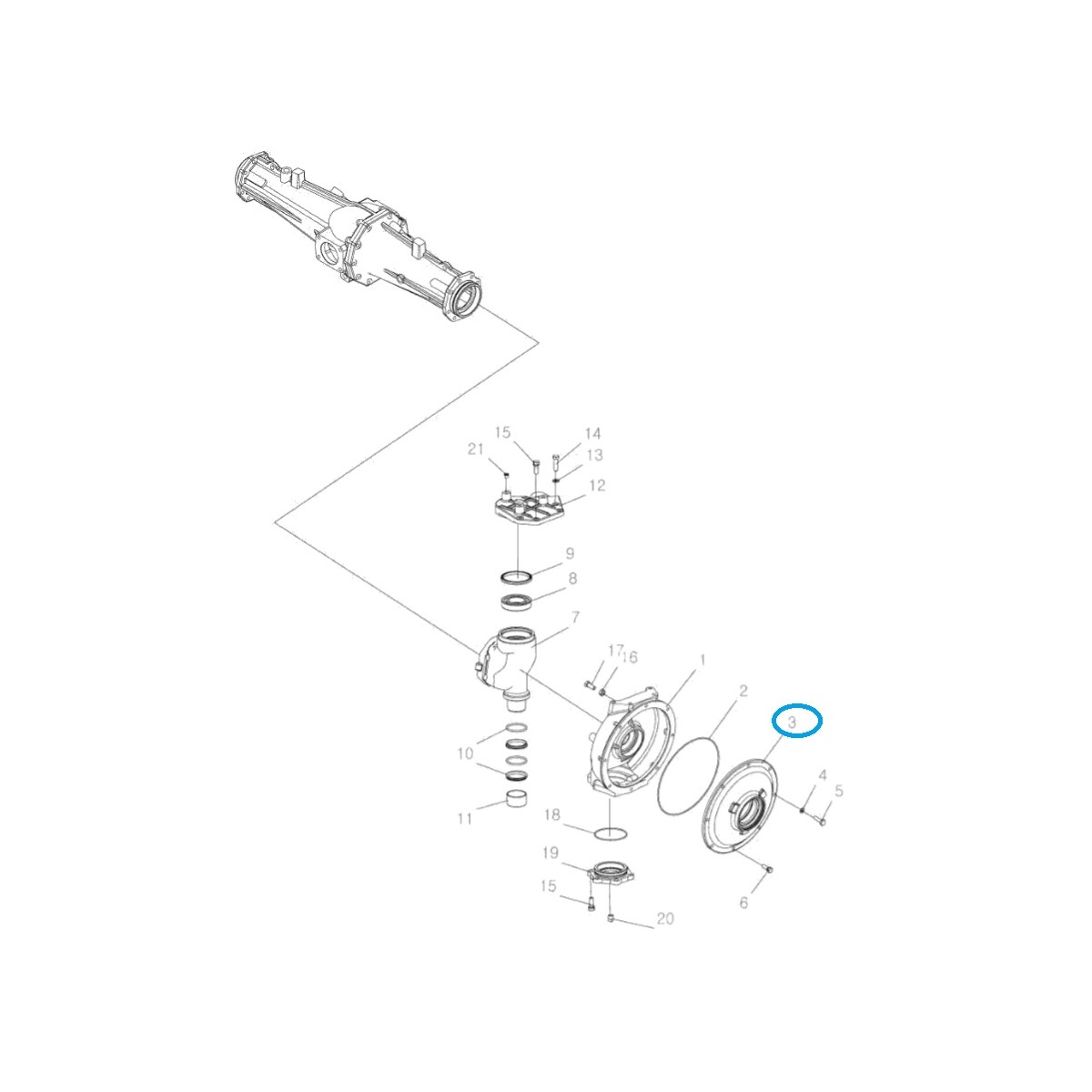 Achsantriebsgehäuse / TRG400 / LS-Traktor 40031558