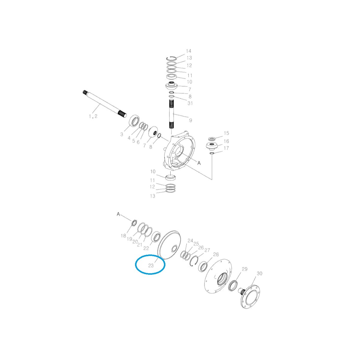 TRG400 Achsantriebsrad / LS-Traktor / 40031568