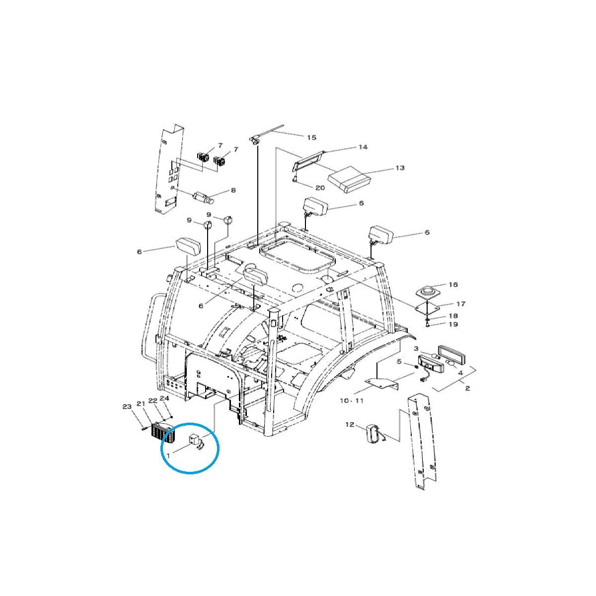 Blinkerlampe A1750117 / TRG750 / LS Traktor / 40007118