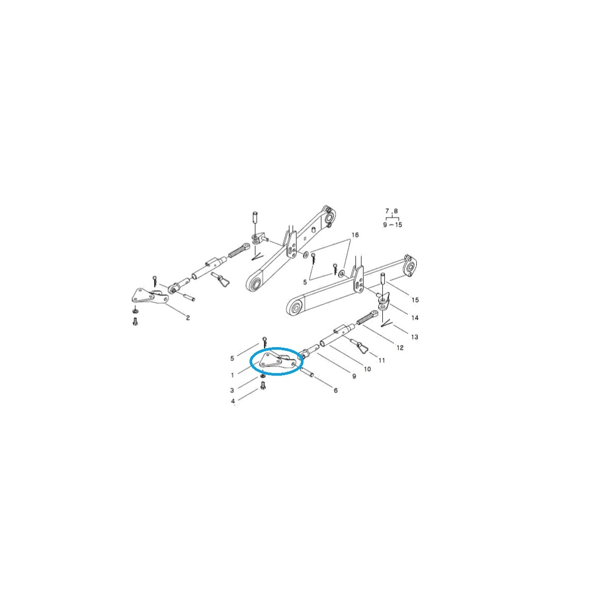 Konzola ramena 3-bodového závesu / TRG896 / LS Tractor 40011773 / A1896338