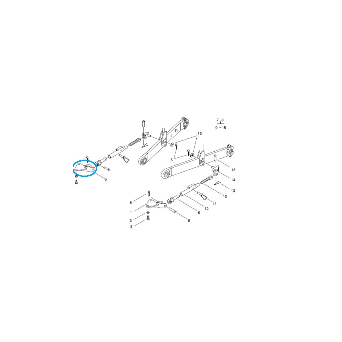 Konzola ramena 3-bodového závesu / TRG896 / LS Tractor 40011774 / A1896339
