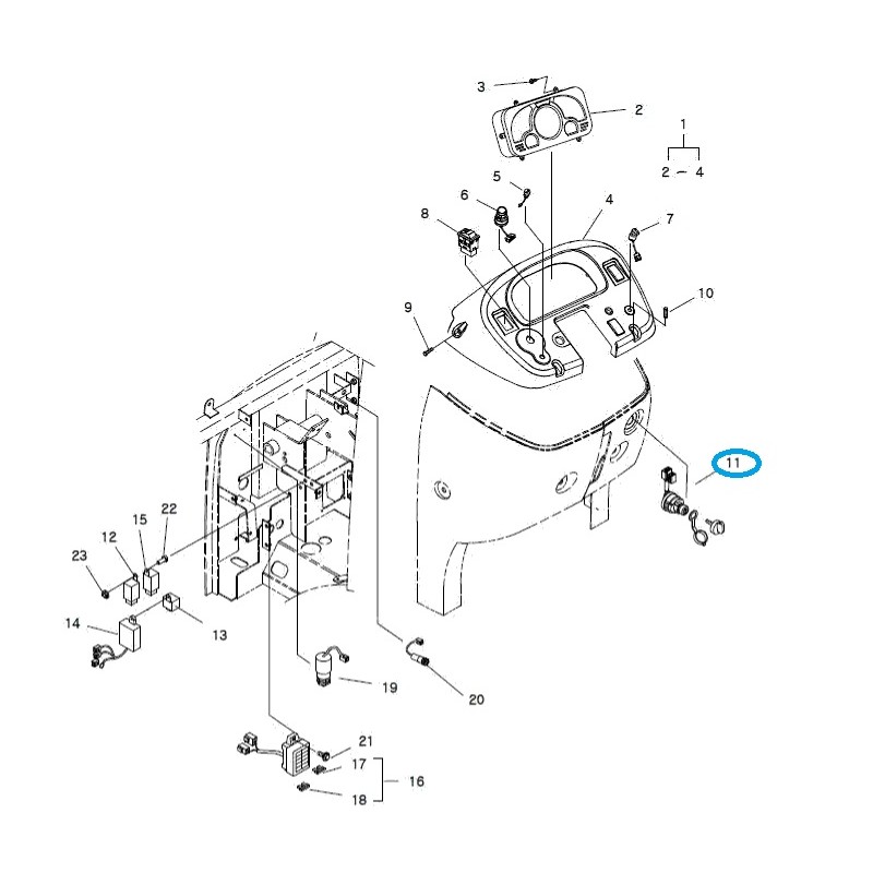 zündungen und schlüssel - Zündschalter / TRG750 / LS Traktor / 40049645 / A1750205