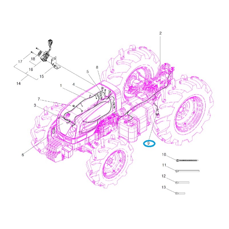 sensores - Sensor de presión de aceite / TRG750 / Tractor LS / 40124332 / A1754119