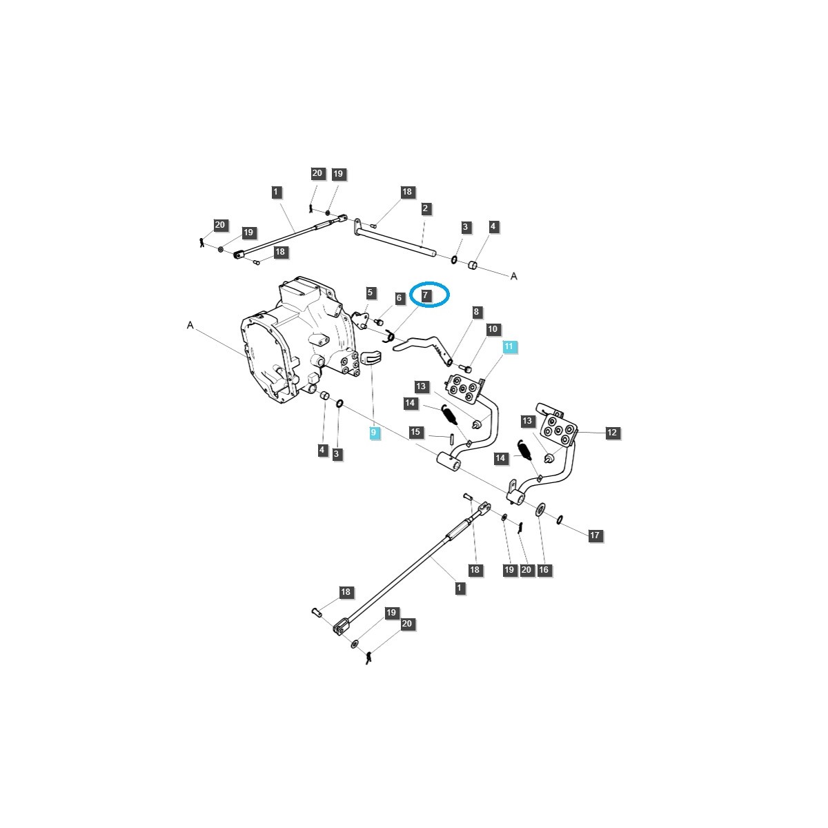 pièces pour ls - Ressort de frein TRG670 / Tracteur LS / 40012530 / A1670154